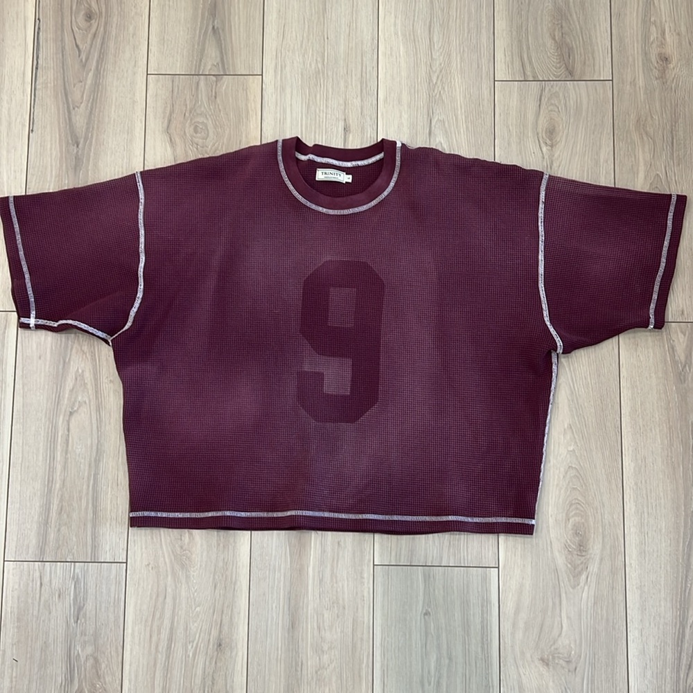 TRINITY WAFFLE JERSEY - Maroon